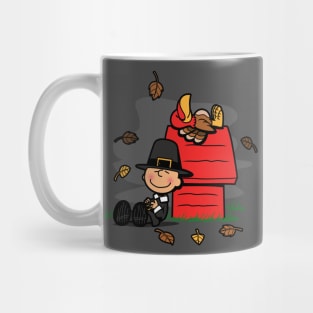 Funny Cute Thanksgiving Day Turkey Fall Autumn Cartoon Mug